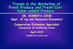 Trends in the Marketing of Fresh Produce and Fresh