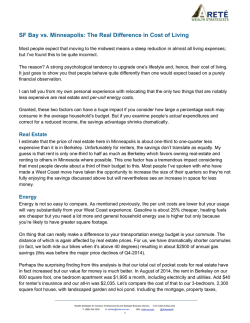 SF Bay vs. Minneapolis: The Real Difference in Cost of Living