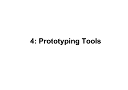 4: Prototyping Tools