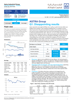 ASTRA Group Q1: Disappointing results