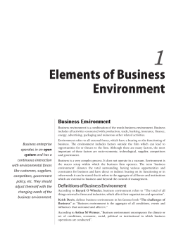 Elements of Business Environment