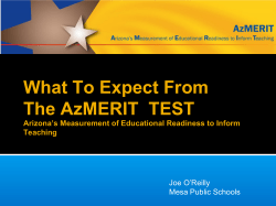 What To Expect From The AzMERIT TEST