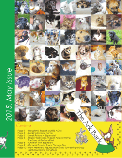 2015: May Issue - The Ark Animal Welfare Society Barbados