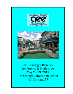 2015 Energy Efficiency Conference & Tradeshow May 28