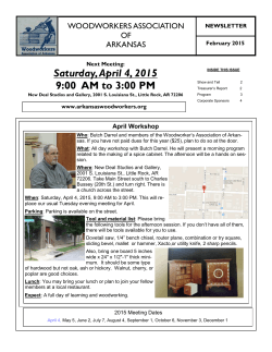 March - Woodworkers Association of Arkansas