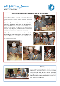 Ark Swift Primary Academy Newsletter 27 March 2015