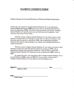 patient consent form - Arlington Internal Medicine (Arlington, VA)