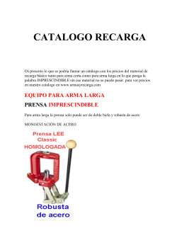 CATALOGO RECARGA - Recarga cartucheria Metalica