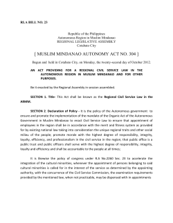muslim mindanao autonomy act no. 304