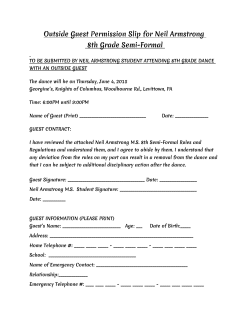 Outside Guest Permission Slip for Neil Armstrong 8th Grade Semi
