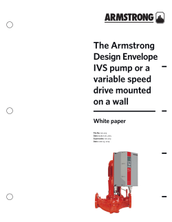 The Armstrong Design Envelope IVS pump or a variable speed drive