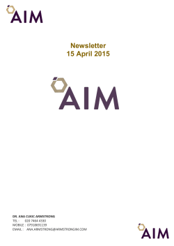 Newsletter 15 April 2015 - Armstrong Investment Managers
