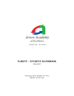 PARENT â STUDENT HANDBOOK - Arrow Academy of Excellence