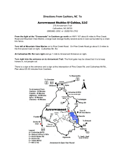 Directions From Cashiers, NC To Arrowmont Stables & Cabins, LLC