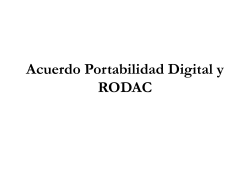 Acuerdo Portabilidad Digital y RODAC PPT - ARSEE