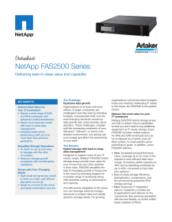 FAS2500 hybrid storage arrays