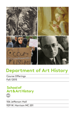 Department of Art History - School of Art & Art History
