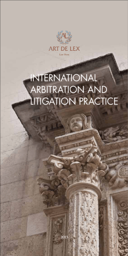 InternatIonal arbItratIon and lItIgatIon PractIce