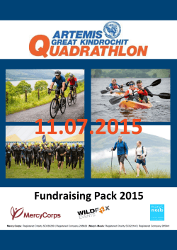 Fundraising Pack 2015 - Artemis Great Kindrochit Quadrathlon