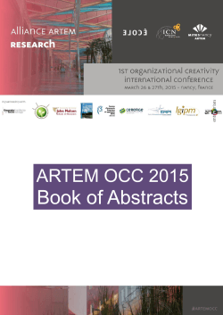 Book of Abstracts - artem occ 2015
