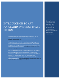 introduction to art force and evidence based design