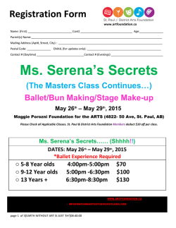 Ms. Serena`s Secrets - St. Paul & District Arts Foundation