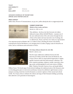 Press Release  - Yale University Art Gallery