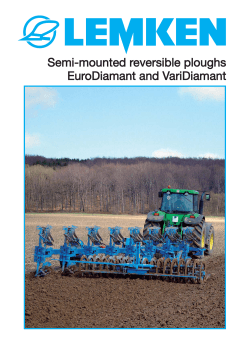 Semi-mounted reversible ploughs EuroDiamant and VariDiamant