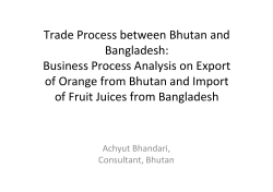 Business Process Analysis on Export of Orange from