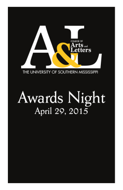 Awards Night - Arts and Letters Now