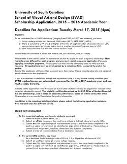 Scholarship Information - College of Arts and Sciences