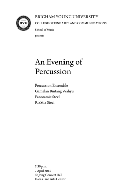 An Evening of Percussion - BYU Arts