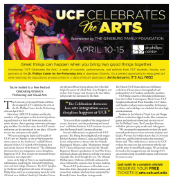 Celebration Flyer - UCF Celebrates the Arts