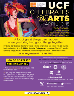 APRIL 10-15 - UCF Celebrates the Arts