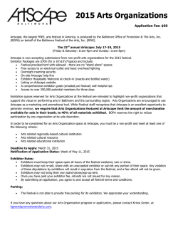 2015 Arts Organizations