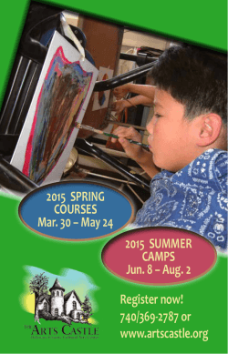 2015 Spring Courses and Summer Camps.