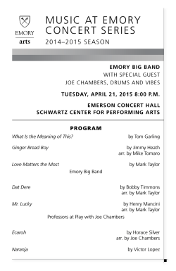 music at emory concert series - Arts at Emory