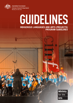 Indigenous Languages and Arts (Projects) Program Guidelines
