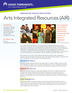 Arts Integrated Resources (AIR) - Colorado Educational Theatre
