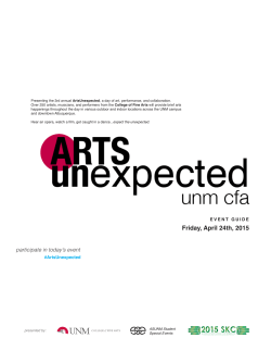 2015 Event Guide - Arts Unexpected