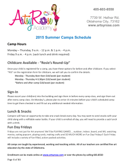 our complete 2015 Summer Camps brochure PDF