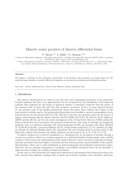 Mimetic scalar products of discrete differential forms - IMATI