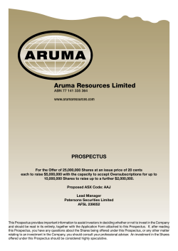 Aruma Resources Limited