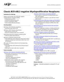 Classic BCR-ABL1-negative Myeloproliferative Neoplasms
