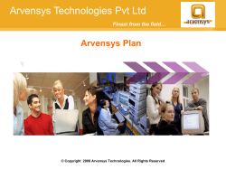 Arvensys Technologies Plan