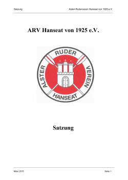 Satzung des Alster-Ruderverein Hanseat