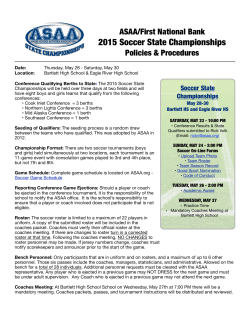 2015 Soccer State Championship Policies and Procedures
