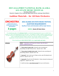 AS Audition Requirements ORCHESTRA 2015