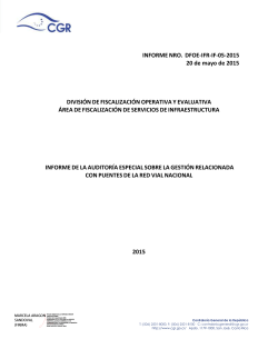 DFOE-IFR-IF-05-2015 - ContralorÃ­a General de la RepÃºblica