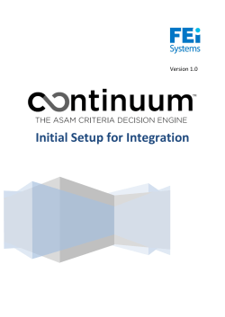 API Documentation: Continuum Initial Setup for Integration